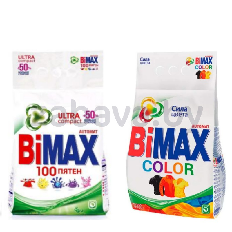 Стиральный порошок BiMax «100 пятен» или Color, 2,4 кг