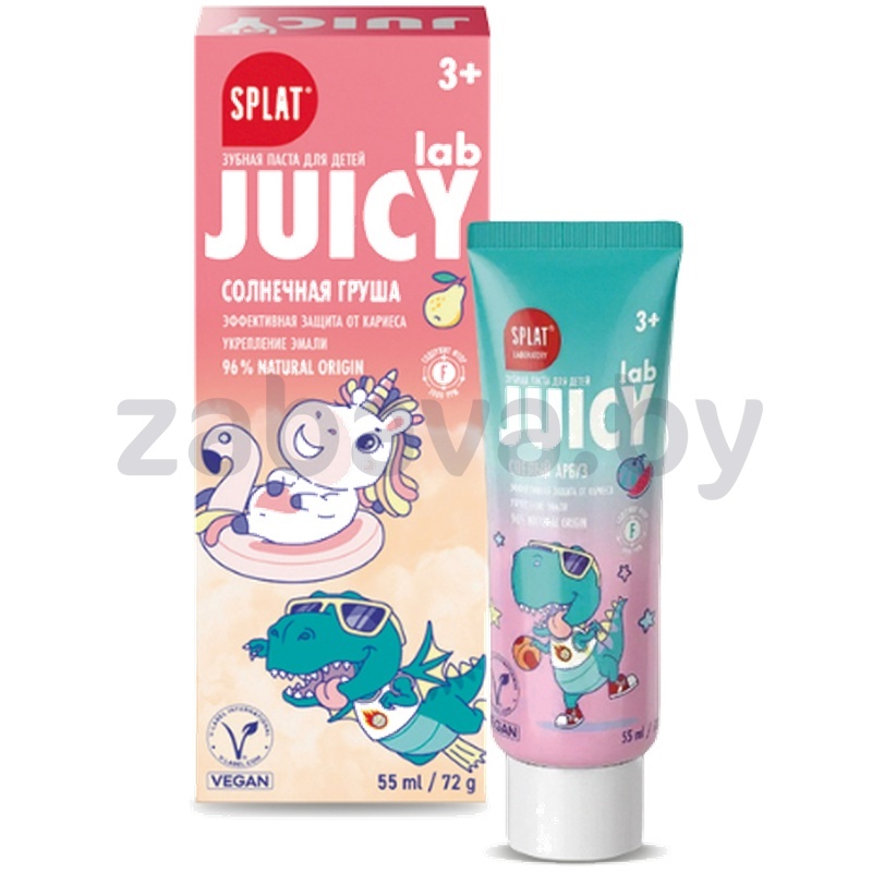 Зубная паста со фтором детск. Splat Juicy Lab, 55 мл, в ассорт.