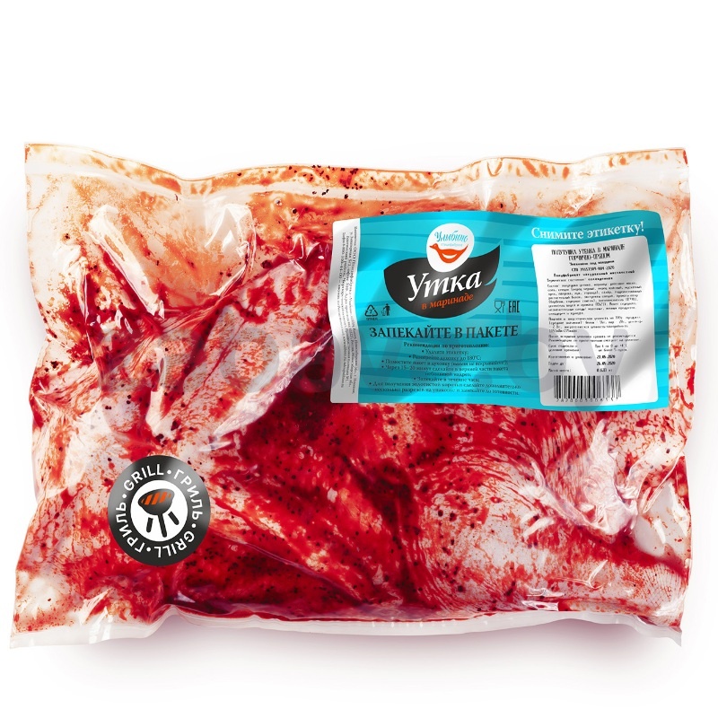 Полутушка утенка в брусничном, п/ф, замор., 1 кг