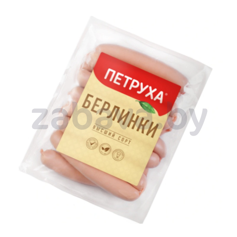 Сосиски «Берлинки», 400 г, вар., в/с, «Петруха»