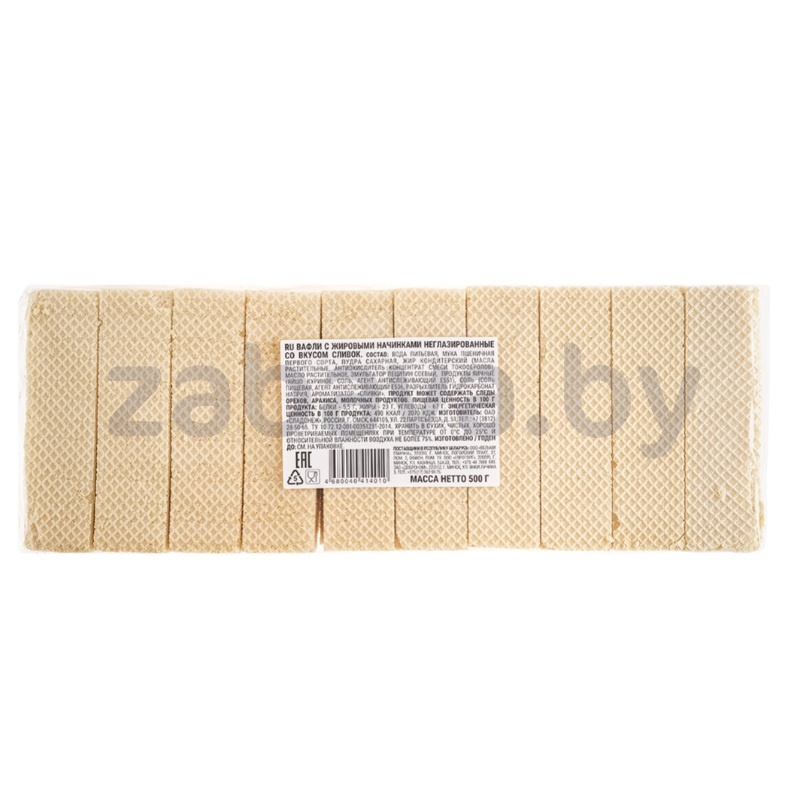 Вафли со вкусом сливок, РФ, 500 г