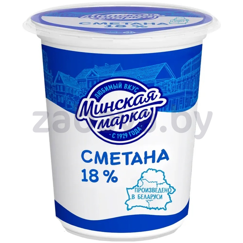 Сметана «Минская марка», 18%, 380 г