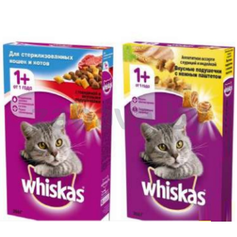 Корм д/кошек Whiskas, курица-индейка/говядина, 350 г