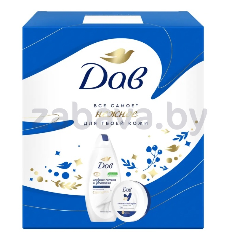 Набор подар. «Дав», дез.-антиперсп. + крем-гель д/душа, 150+250 мл