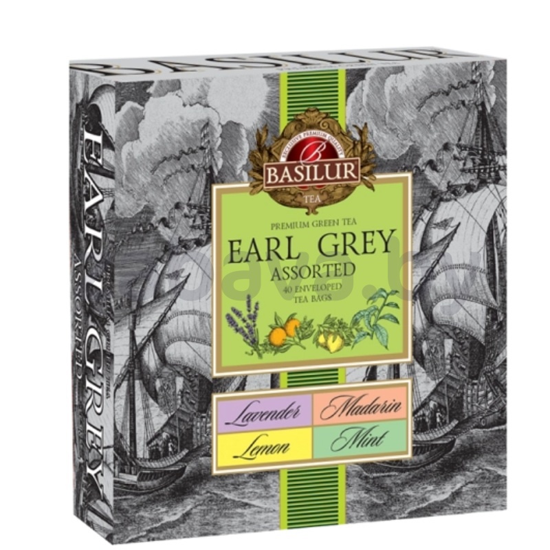 Чай черный Basilur Earl Grey, «Коллекция Эрл Грей», ассорти, 40 конв.