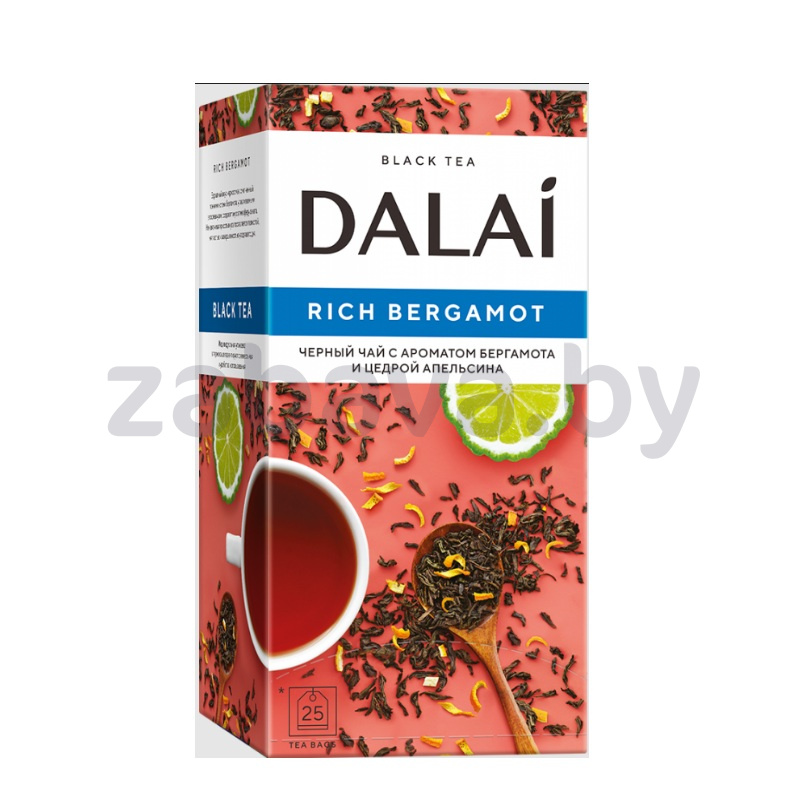 Чай Dalai Rich Bergamot, чёрный, 25×1,8 г