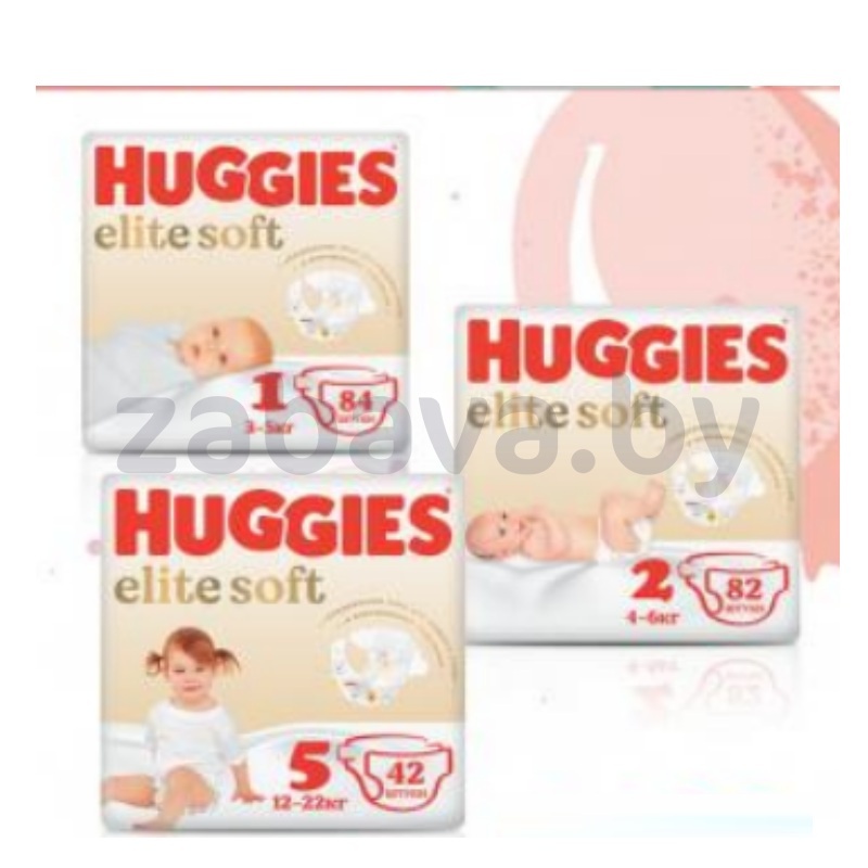 Подгузники для детей Huggies Elite Soft, в ассорт.