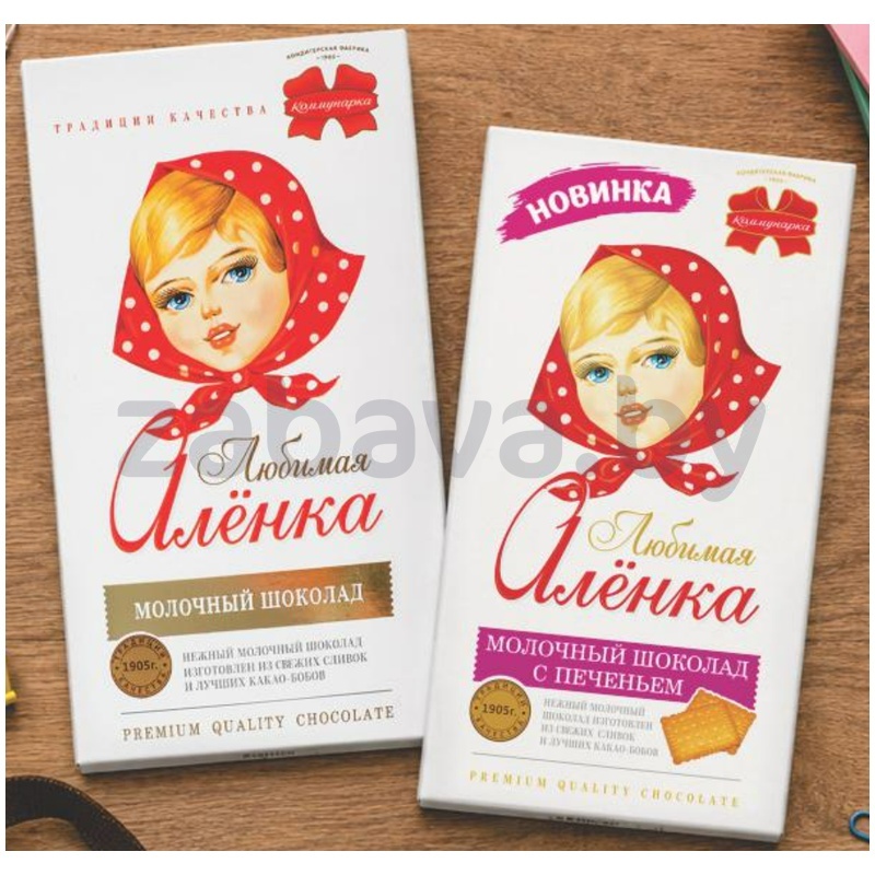 Шоколад «Любимая Аленка», молочн. или молочн. с печеньем, 180 г