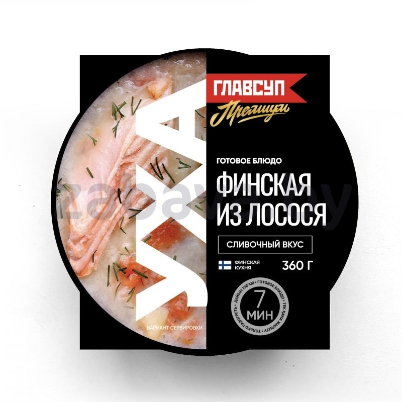 Уха «Главсуп», из лосося, зам., 360 г
