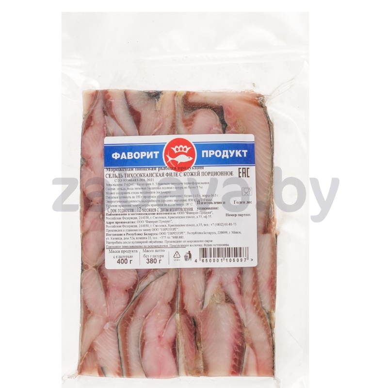 Сельдь «Фаворит-продукт», филе замор., 400 г
