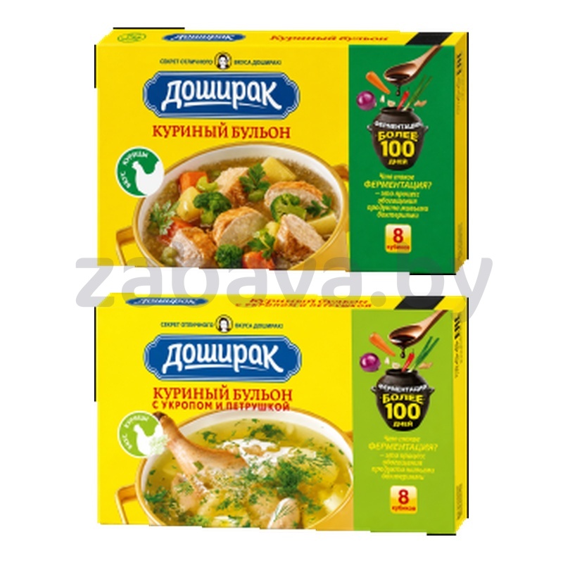 Бульон «Доширак», куриный или куриный с укропом и петрушкой, 8 кубиков, 80 г