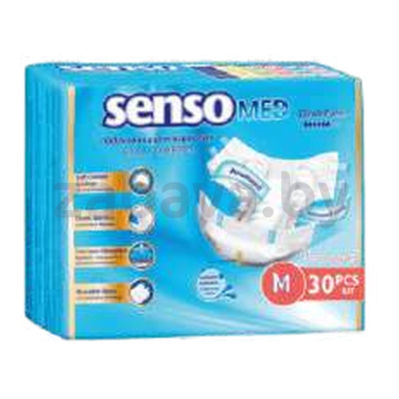 Впитывающие подгузники Senso Med, размер M, 30 шт.
