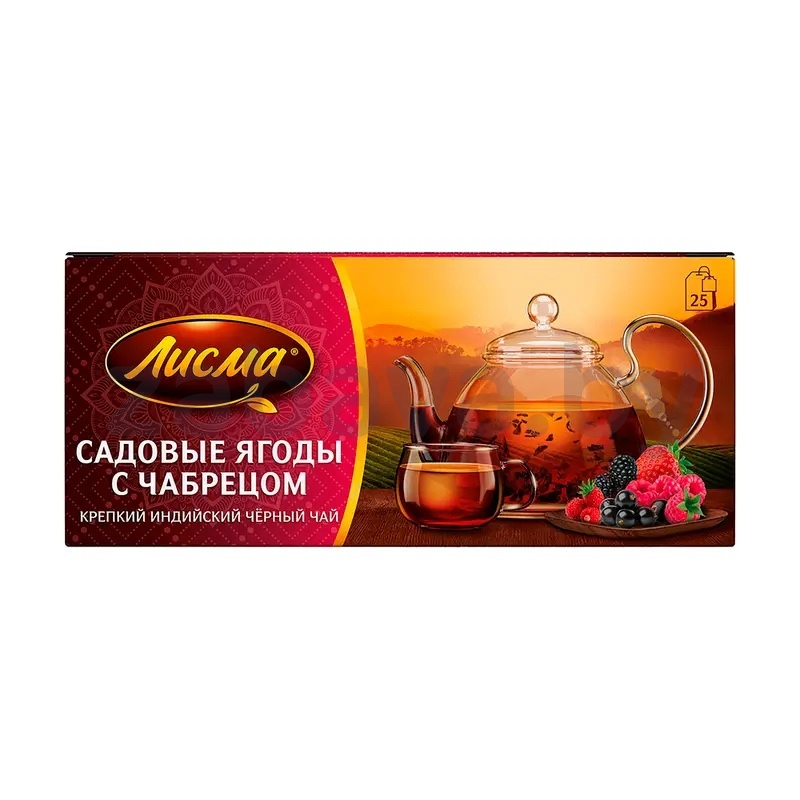 Чай черный «Лисма», садовая ягода и чабрец, 25 пак.