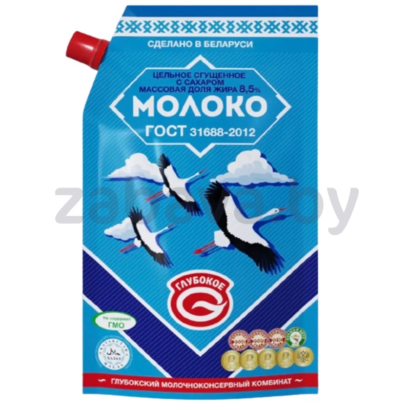 Молоко «Глубокое», цельн., сгущенное, с сах., 8,5%, 280 г