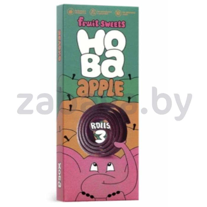 Конфеты фруктовые Hoba, яблоко, 30 г