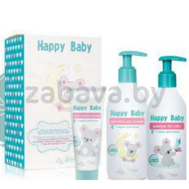 Шампунь + гель-пенка д/упания +и крем универс. Liv Delano д/детей, Happy Baby, 300+300+75 г