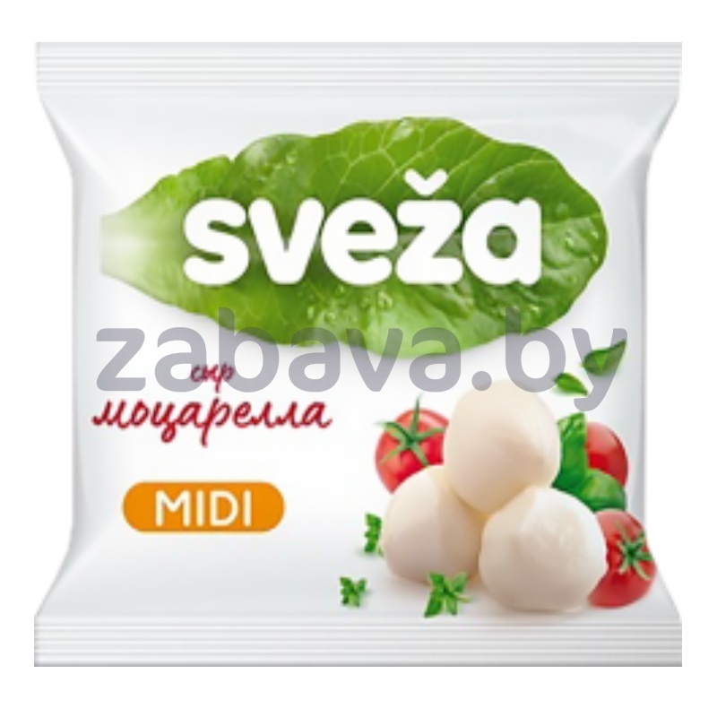 Сыр мягкий Sveza, Моцарелла midi, шарики миди, 45%, 150 г