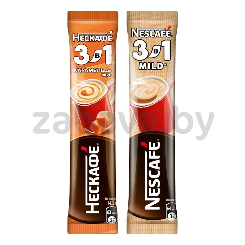 Напиток кофейный Nescafe, 3в1, mild/caramel, 14,5 г