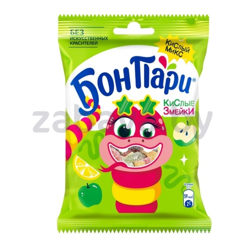 Мармелад жевательный «Бон Пари» «Кислые змейки», 120 г