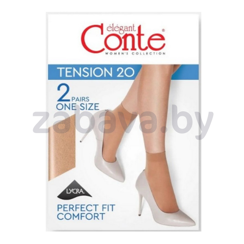 Носки женские Conte Elegant Tension, 2 пары, р-р 23–25, 20 ден