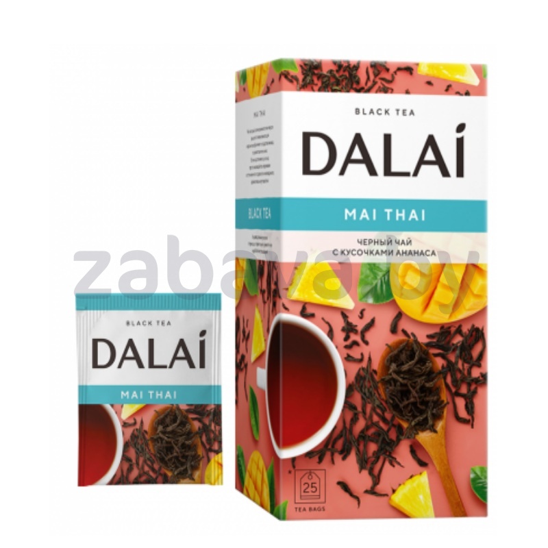 Чай черный Dalai Mai Thai с ананасом, 25 пакетиков