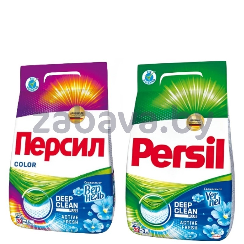 Порошок для стирки «Персил» Color или свежесть от «Вернель», 3 кг