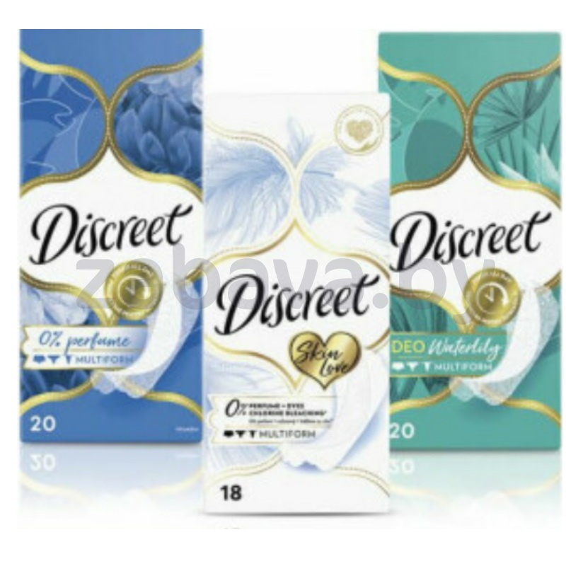 Прокладки Discreet, 18/20 шт., ежедн., в ассорт.