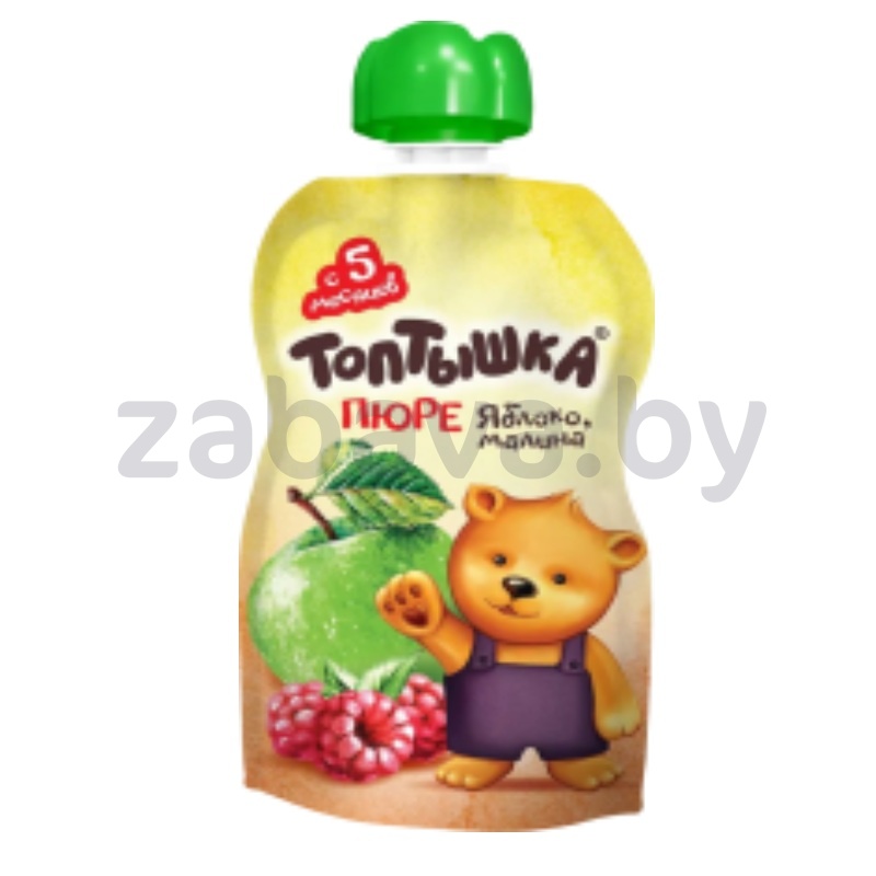 Пюре «Топтышка», яблоко-малина, 90 г 