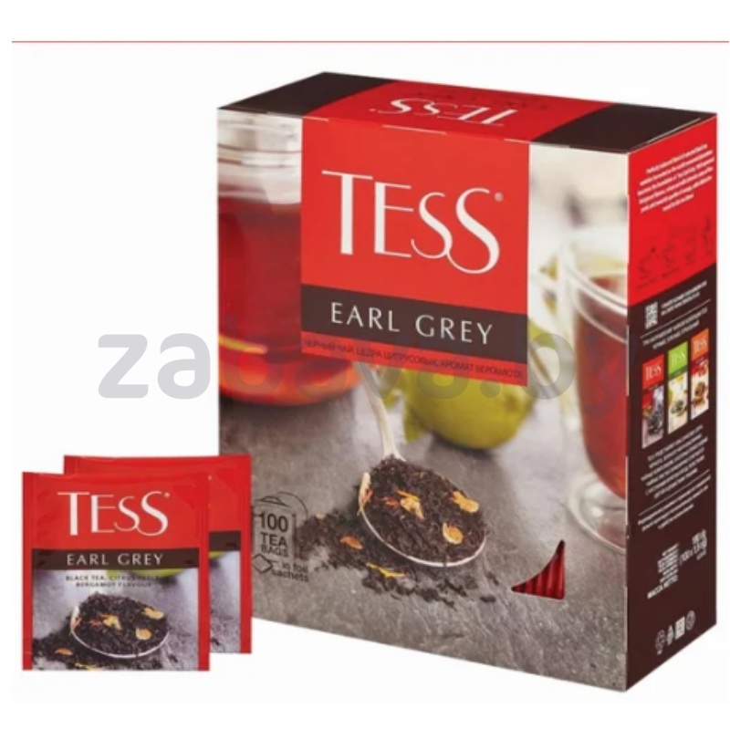 Чай черный Tess Earl Grey, 100 пак.