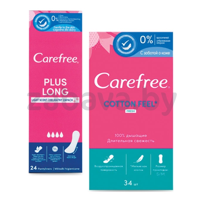 Прокладки ежедневные Carefree, 24/34 шт.