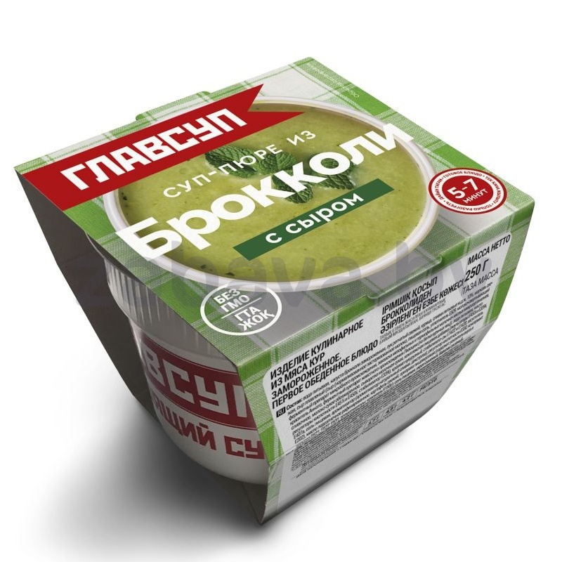 Суп-пюре «Гласуп», из брокколи с сыром, зам., 250 г