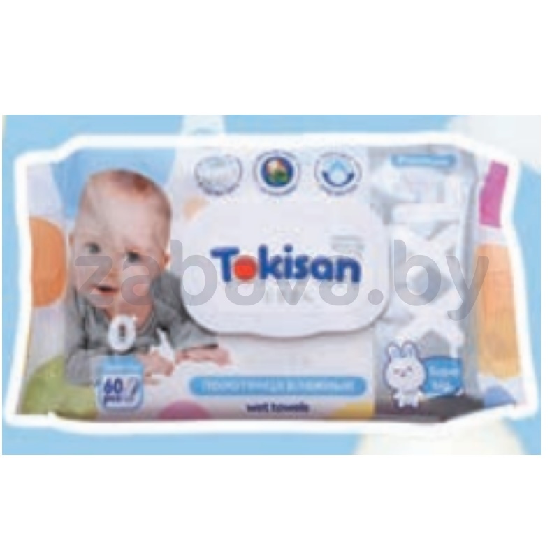 Полотенца влажные детские Tokisan, 60 шт.