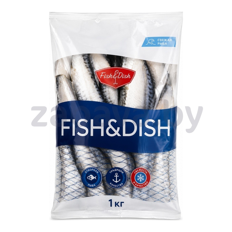 Рыба салака Fish&Dish, св/м, н/р, с/г, глаз., 1 кг