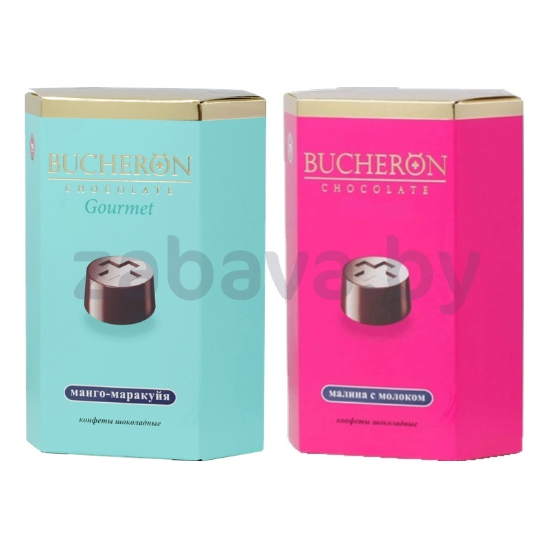 Конфеты Bucheron Gourmet, малина с молоком или манго-маракуйя, 130 г