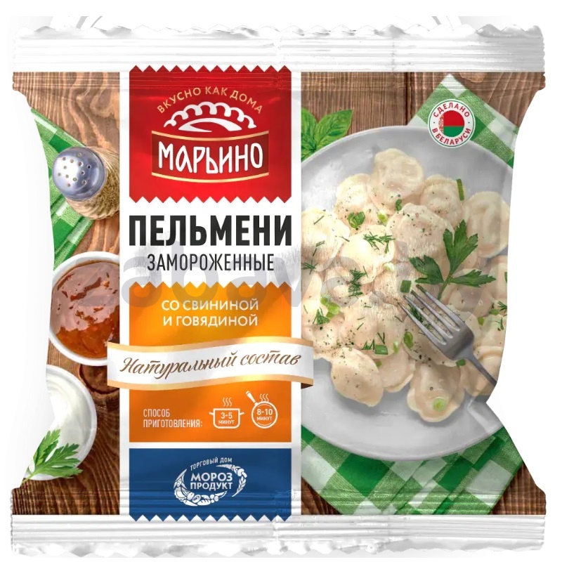 Пельмени «Марьино» со свининой и говядиной, 400 г
