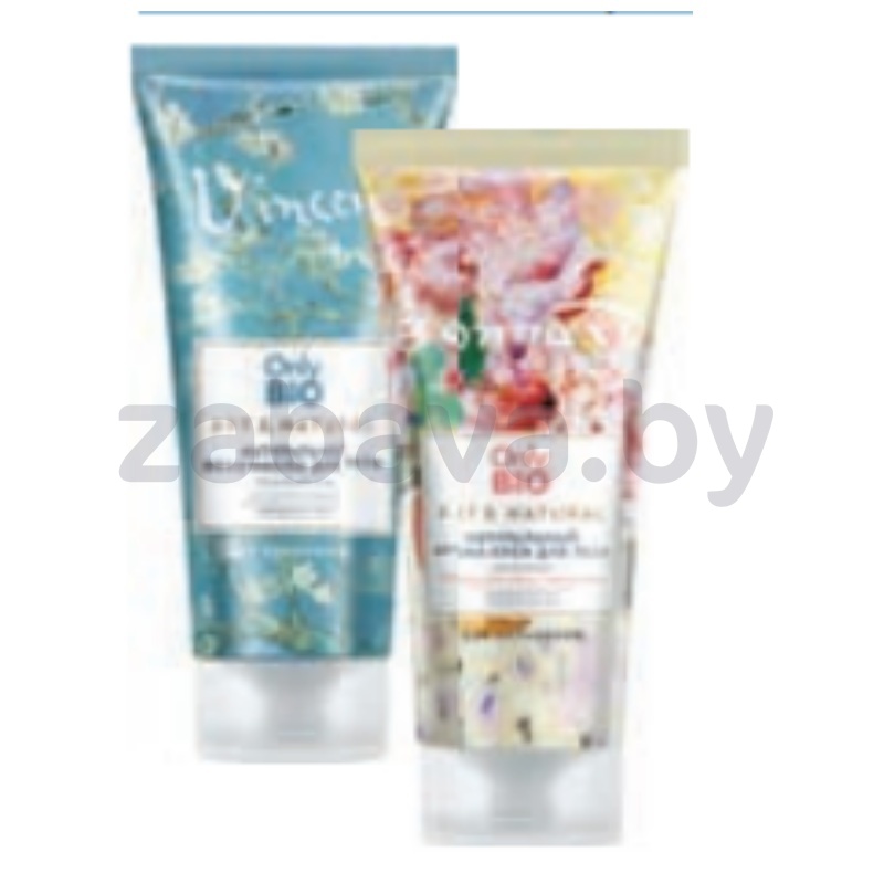 Крем для тела Only Bio, цветущ. миндаль или бархатист. пион и масло розы, 200 мл