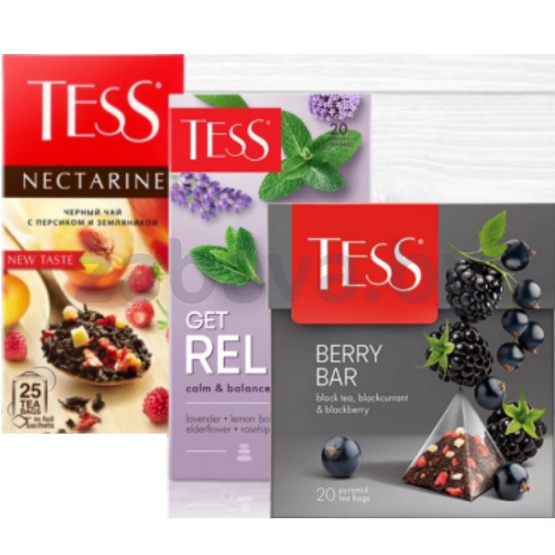 Напиток чайный или чай Tess, 20-25 пак., в ассорт.