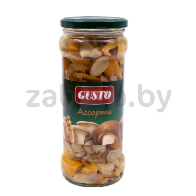 Грибы маринов. Gusto, ассорти, 530 г