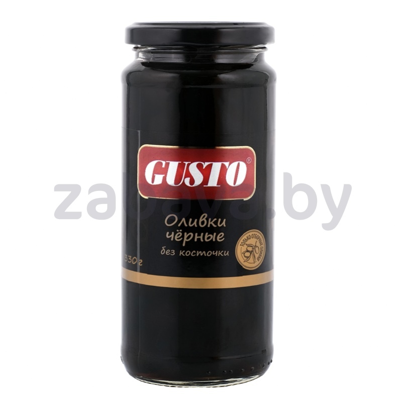 Оливки черные Gusto, б/к, 330 г