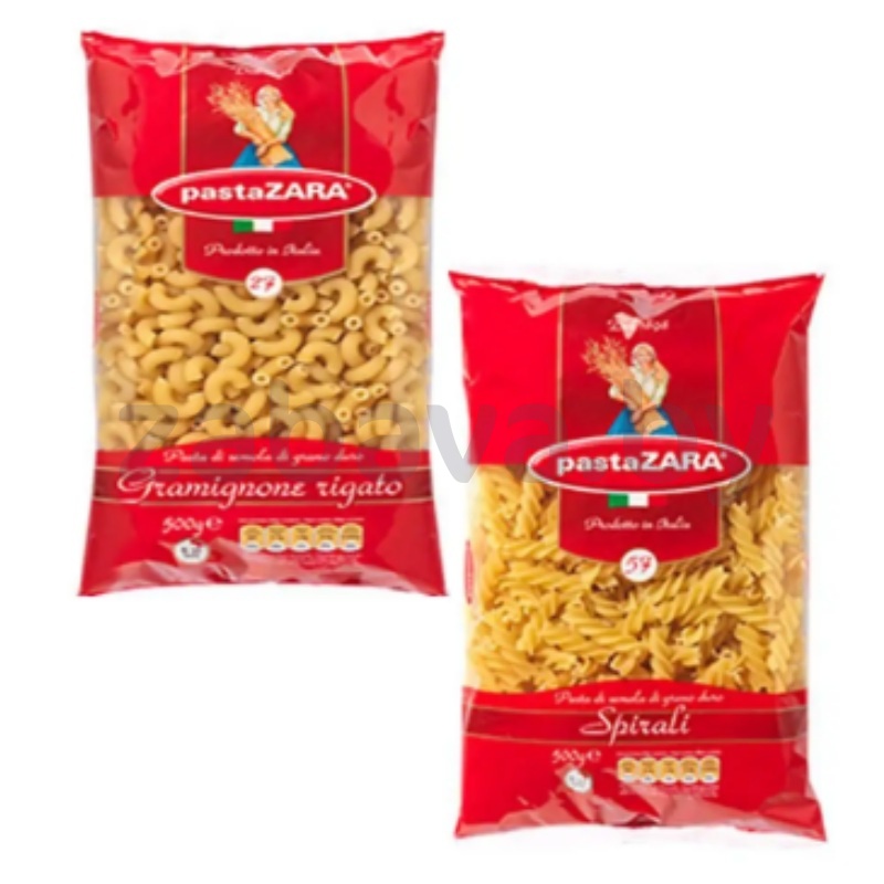 Макароны PastaZARA, Италия, 500 г, рожки/спирали