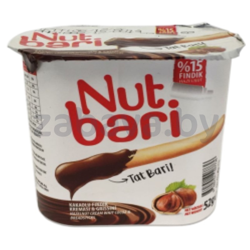 Паста ореховая Nut Bari, с какао и печеньем, 52 г