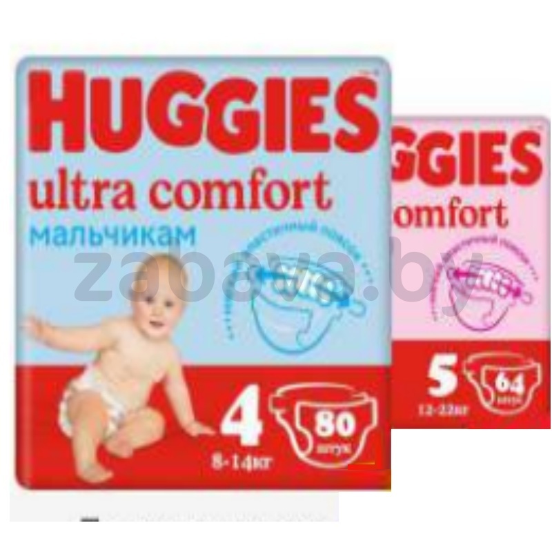 Подгузники Huggies Ultra Comfort Giga Boy или Girl, 80/64 асс.