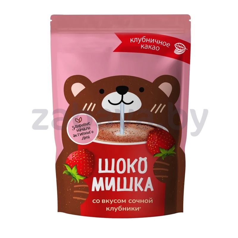 Какао «Шокомишка», клубника со сливками, 250 г