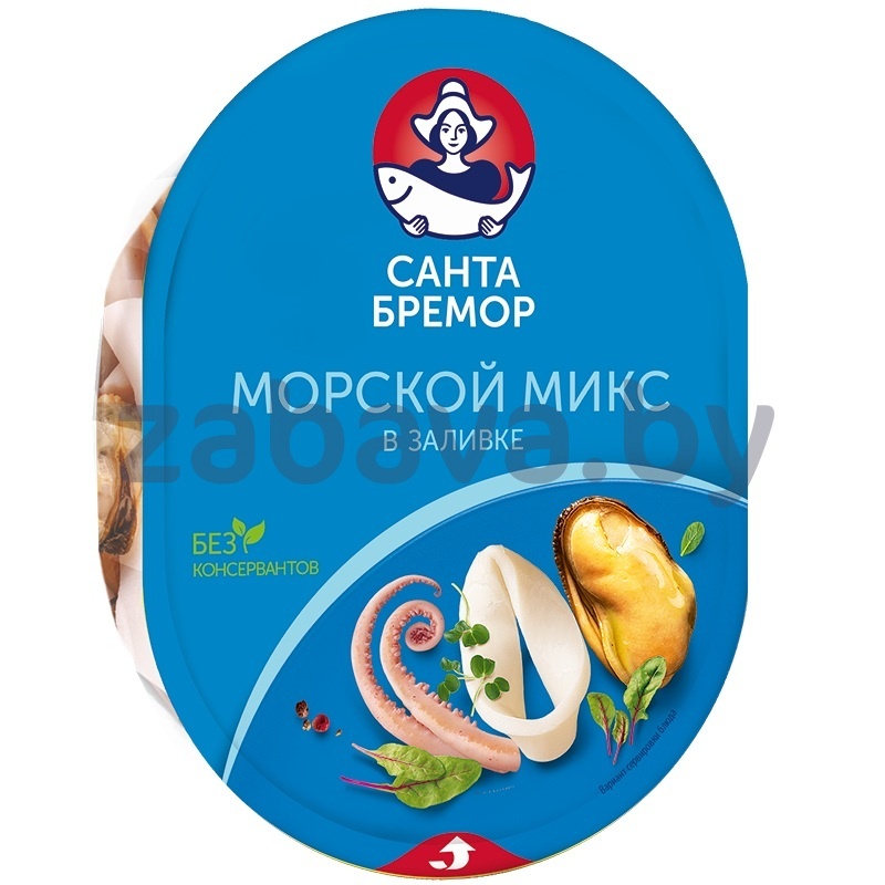Коктейль из морепрод. «Санта Бремор» «Морской микс» в заливке, 180 г