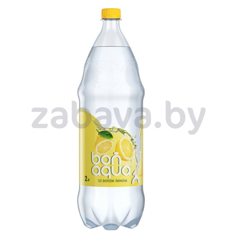 Вода питьевая Bonaqua, лимон, газ., 2 л