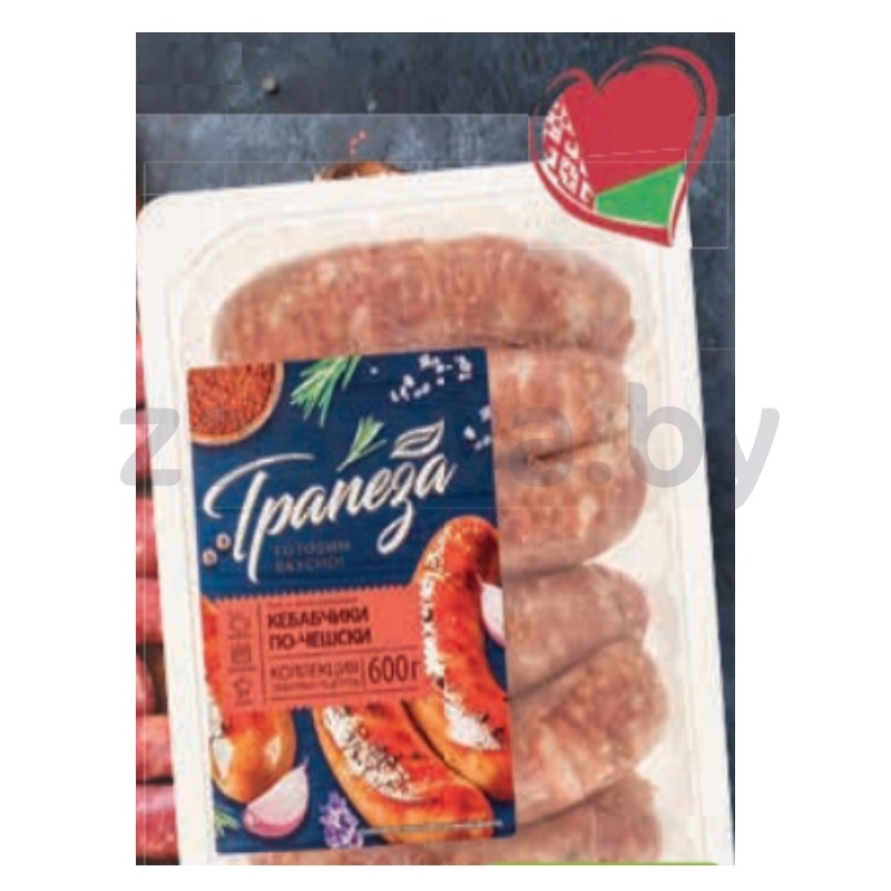 Кебабчики «Трапеза», колбаски мясные по-чешски, п/ф, 600 г