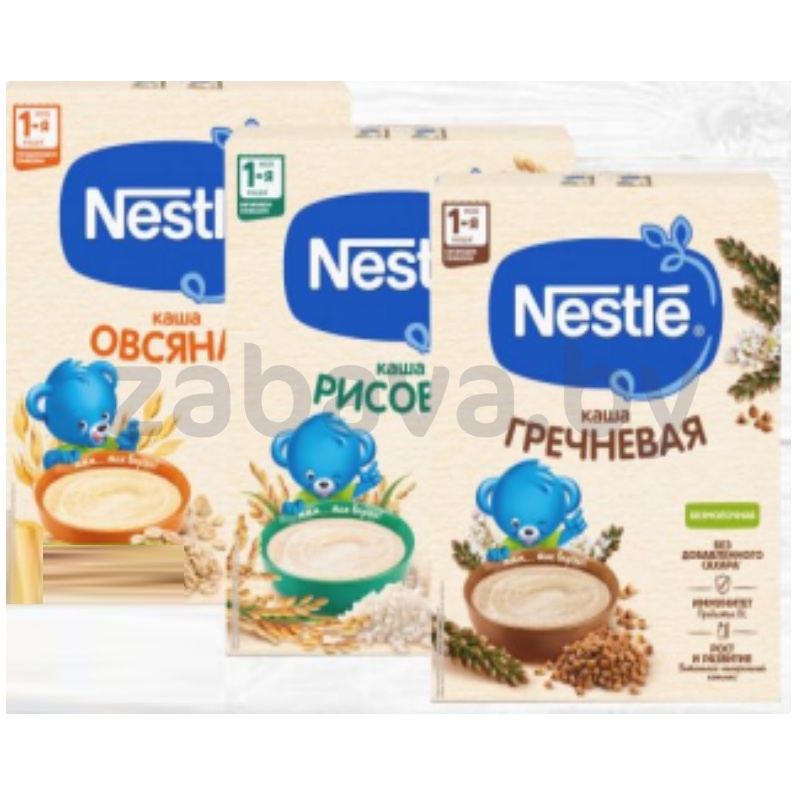 Каша Nestle, безмолочная, 200 г, в ассорт.