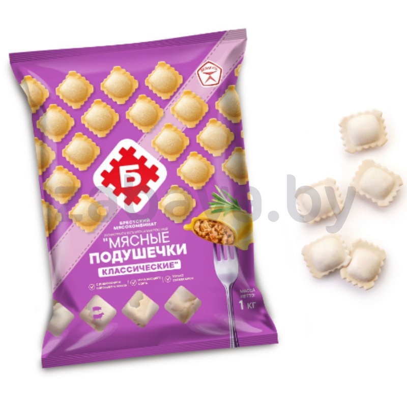 Пельмени «Мясные подушечки» «Классические», «Брестский» МК, 1 кг