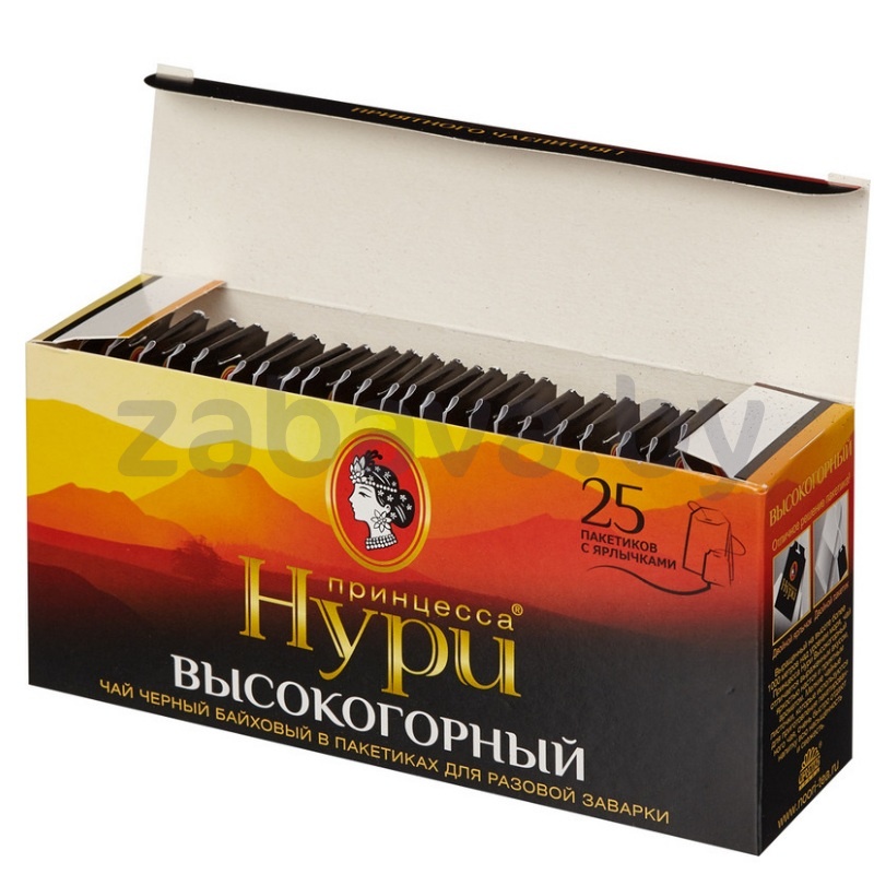 Чай черный «Принцесса Нури», высокогорн., 25 пакет.