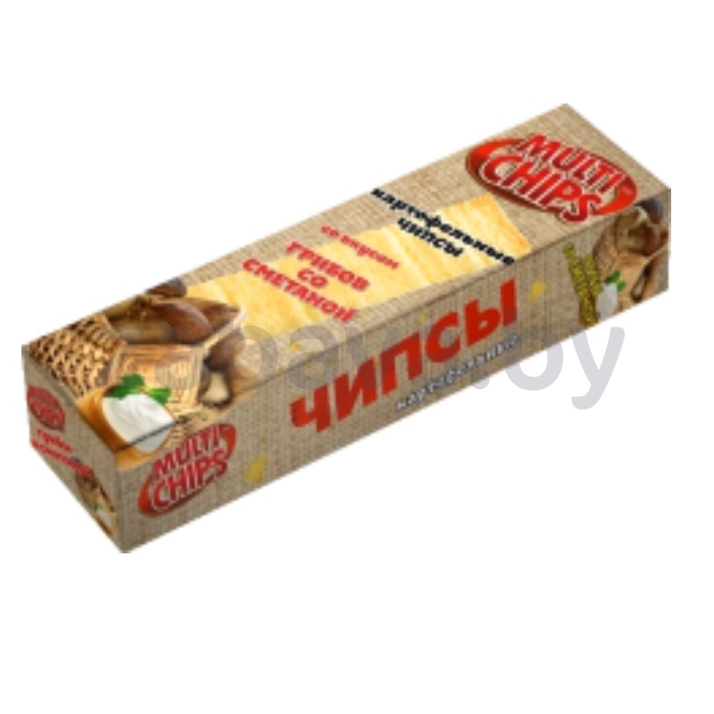 Чипсы картоф. Multichips, грибы-сметана, 100 г